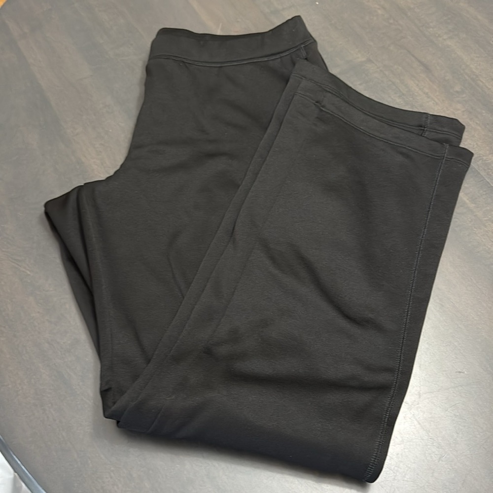 Champion Black Mid Rise Pants Double Dry Sweatpants Elastic waist Open Bottom